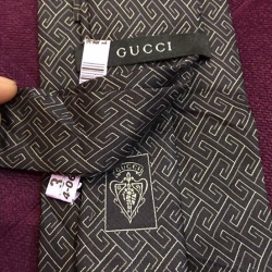Cà vạt hàng hiệu Gucci màu ghi #0271
