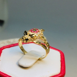 Nhẫn kim cương vàng vàng hồ ly ( đã bán)